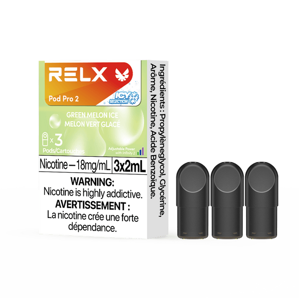 RELX Pod Pro 2 Fruit 18mg ml Green Melon Ice relx-vape-pod-pro-2-3-pod-pack-18mg-ml-relx-canada-fruit-18mg-ml-green-melon-ice-34728012513419
