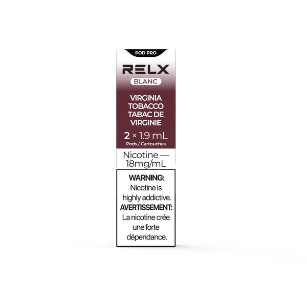 RELX Pod (Autoship) 的副本 Tobacco 18mg ml Virginia Tobacco Light RELX-Canada
