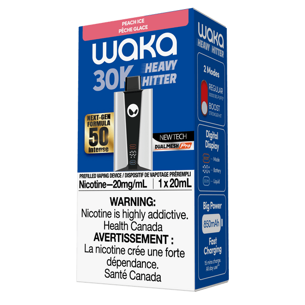 WAKA Heavy Hitter 30K 20mg ml Peach Ice waka-heavy-hitter-30k-42456692719864
